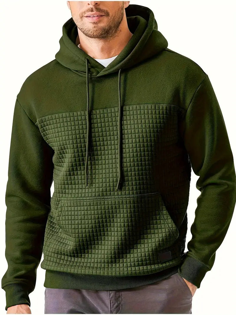 James - Textured Grid Hooded Sweatshirt