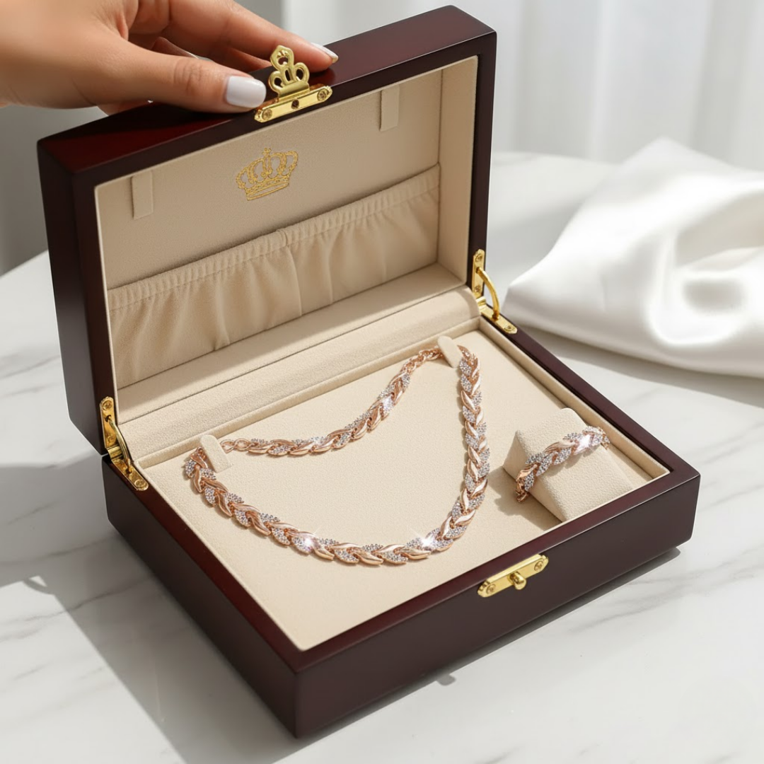 Elegant Rhinestone Fish Tail Set + FREE JEWELRY BOX