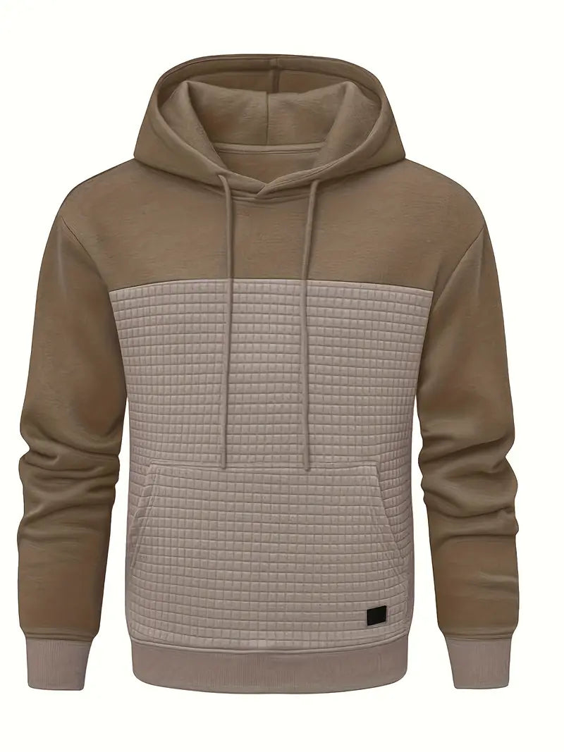 James - Textured Grid Hooded Sweatshirt