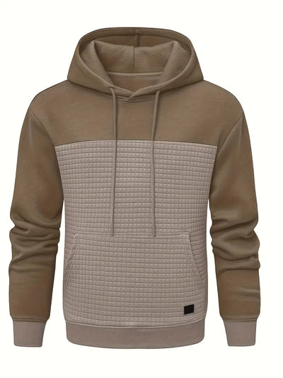 James - Textured Grid Hooded Sweatshirt