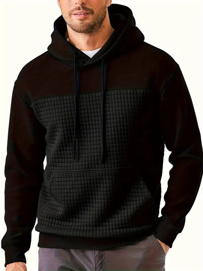 James - Textured Grid Hooded Sweatshirt