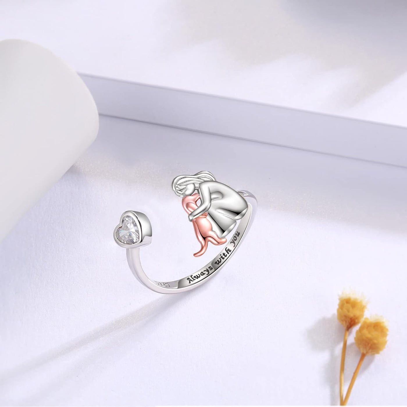 Tracy | Dog Embrace Ring (Rose)