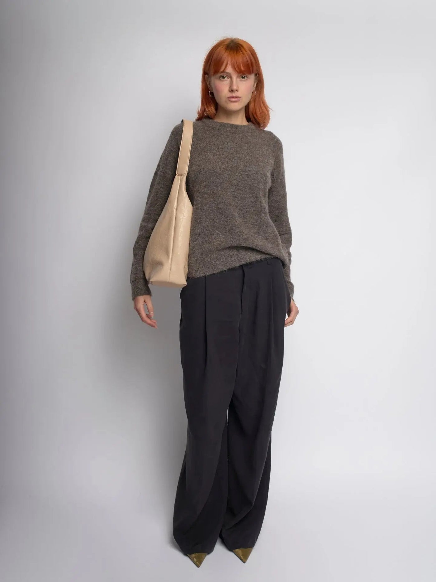 YAYA Distressed Leather Tote