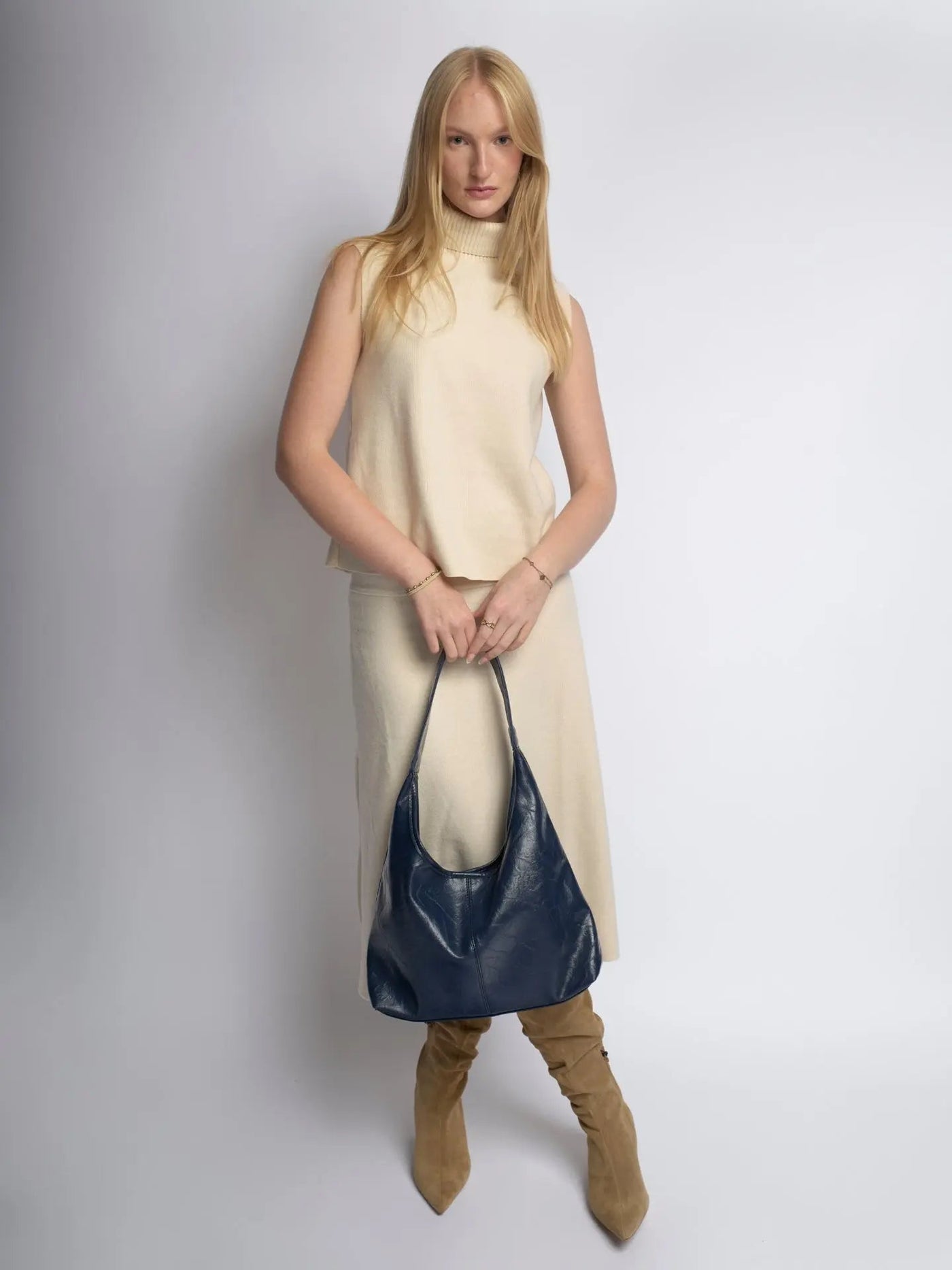 YAYA Distressed Leather Tote