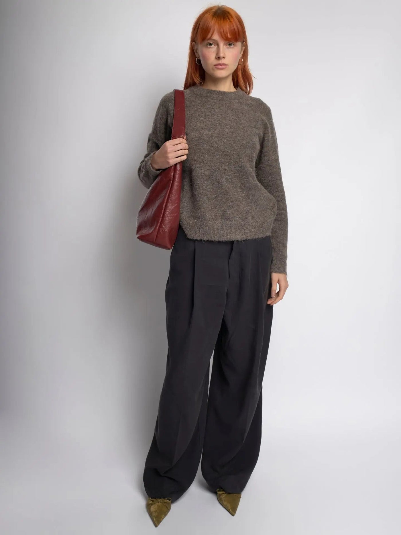 YAYA Distressed Leather Tote