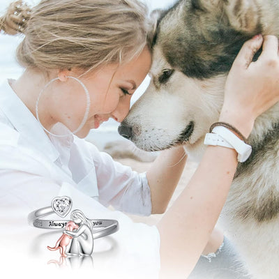Tracy | Dog Embrace Ring (Rose)