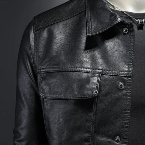 Darius™ | Premium Leather Jacket in Moto Style