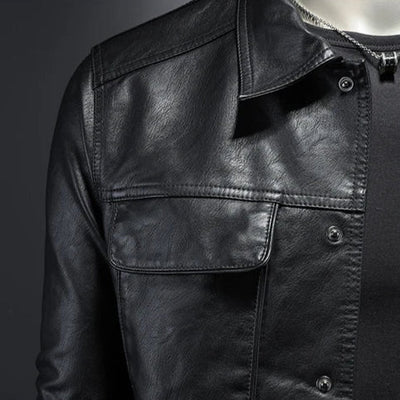 Darius™ | Premium Leather Jacket in Moto Style