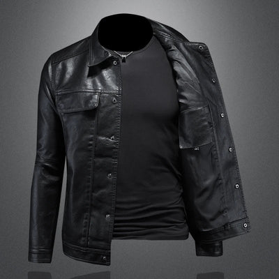 Darius™ | Premium Leather Jacket in Moto Style