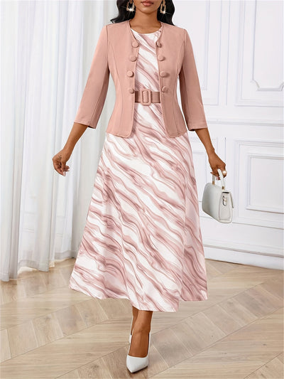 Amelie Lane | Printed Belted Two-Piece Set