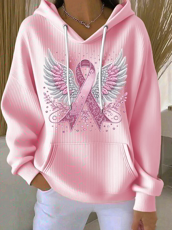 Hope – Sweater with breast cancer ribbon