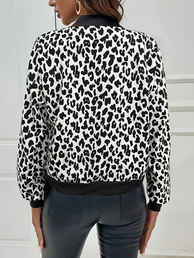 Isabella™ Leopard Print Zip-Up Jacket