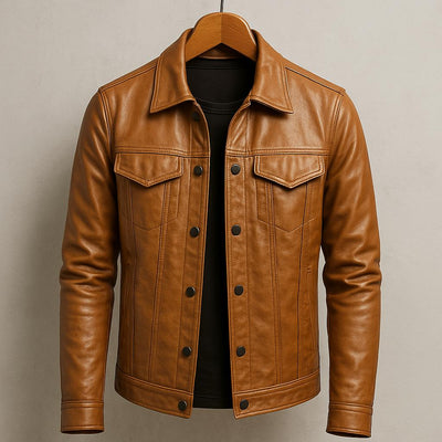 Darius™ | Premium Leather Jacket in Moto Style