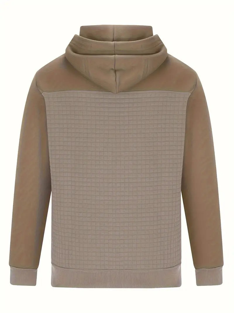James - Textured Grid Hooded Sweatshirt