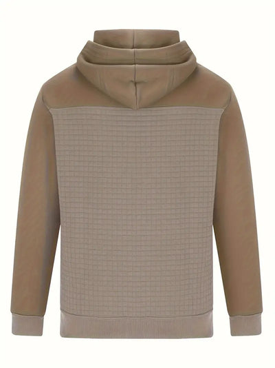 James - Textured Grid Hooded Sweatshirt
