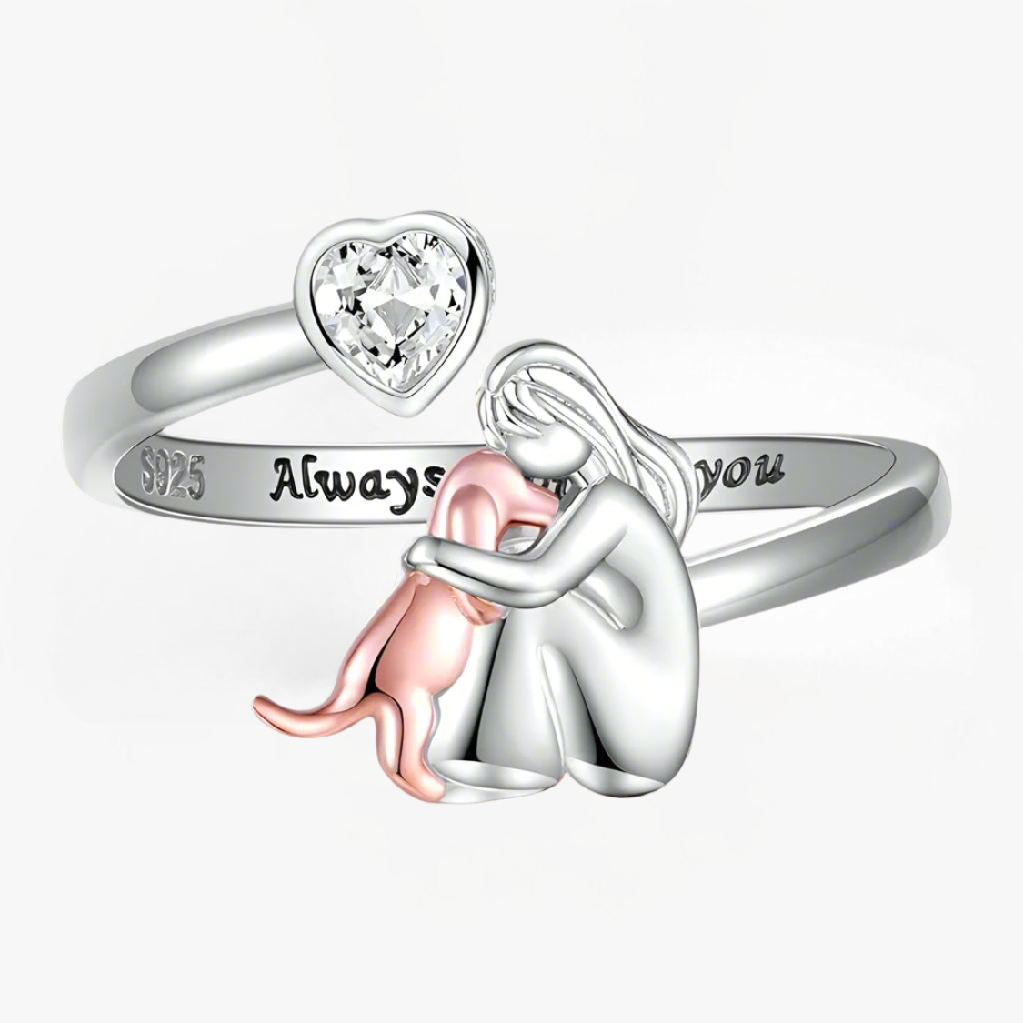 Tracy | Dog Embrace Ring (Rose)