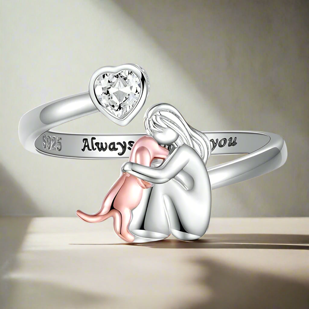 Tracy | Dog Embrace Ring (Rose)