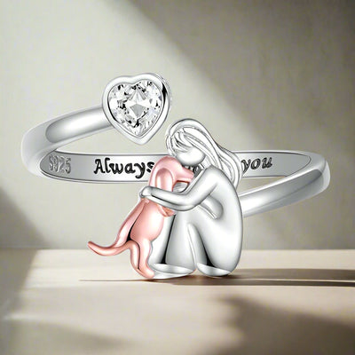Tracy | Dog Embrace Ring (Rose)